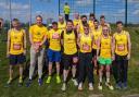 Team effort: Halstead Road Runners' Essex Relays men's team.