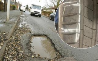 **Pictured road is not the road which Ruth Badley says damaged her tyres**