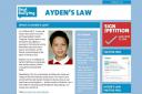 Ayden's Law website launched to prompt change