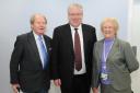 Step forward – Secretary of State for Transport Patrick McLoughlin, centre, with Ray Howard, and Pam Challis