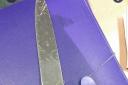 Discarded knife - seized by police