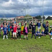 The 5pm to 6pm group pictured during their football fun day event last week