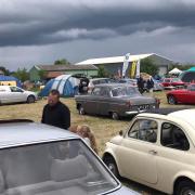Hundreds enjoyed the cars on display, despite the poor weather