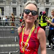 Amazing - Halstead resident Tracy Bacon after finishing the half marathon