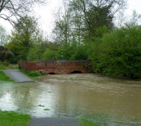 Rising flood water on May 3 at Witham Chase bridge. Submitted by Eve Sweeting.