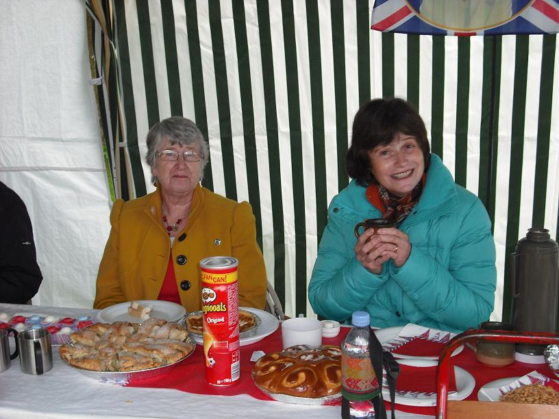 Lois Hunter and Joanne Cruddas at Stambourne's Big Bring and Share Lunch.