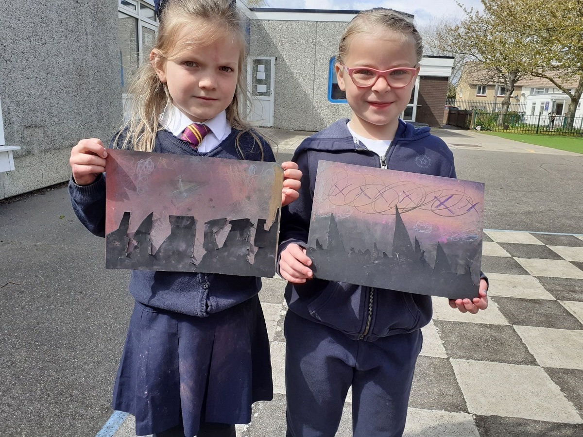 Making magic - Year 3 pair Georgina Smith and Dolly-Rose Allen Smith were inspired to create mystical art pieces using mixed media