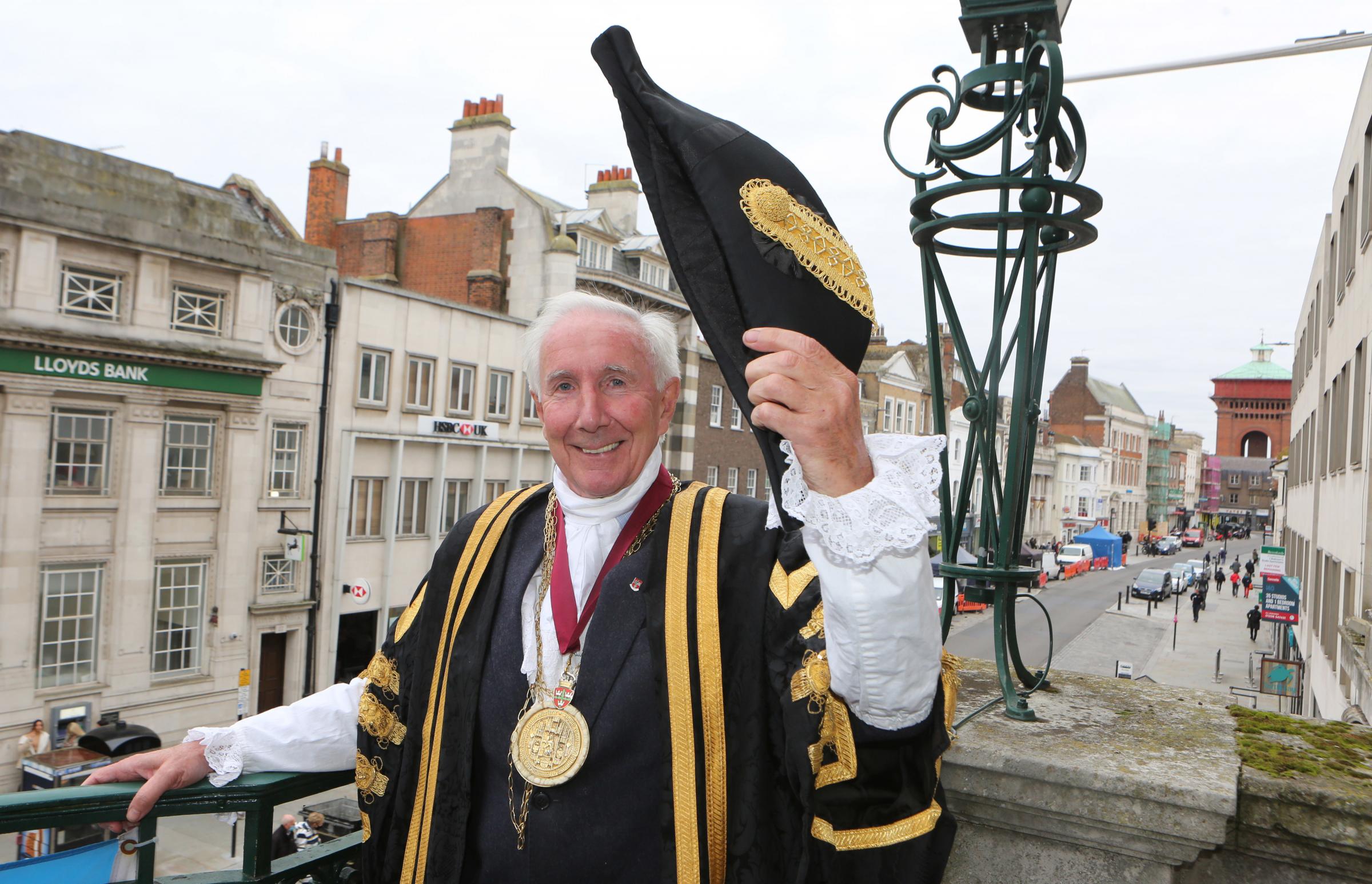 Historic position - current Colchester mayor Robert Davidson, incidentally the fifth farmer to hold the title since 1974