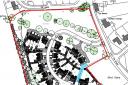 The revised site plan for 19 homes in Gosfield