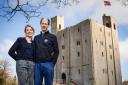 Owners: Jason and Demetra Lindsay outside Hedingham Castle (photo: Andrew Crowley)