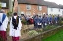 Remembrance: Residents holding a minute silence on Remembrance