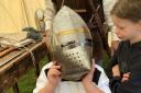 SHINING ARMOUR: Children enjoyed trying on the Tudor outfits