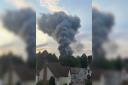 Smoke - cloud of black smoke spotted by village residents