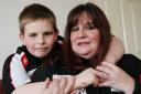 Claire Stone and her son Edward, then 12, from Witton Park