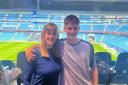 Big move - Finley Grigg with his mum Kendall after signing for champions Manchester City
