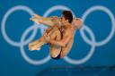 Tom Daley and Peter Waterfield in synchro action at London 2012.
