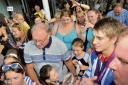 Mobbed - Max Whitlock gets a hero's welcome as he returns to the Basildon Sporting Village.