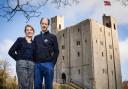 Owners: Jason and Demetra Lindsay outside Hedingham Castle (photo: Andrew Crowley)