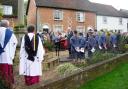 Remembrance: Residents holding a minute silence on Remembrance