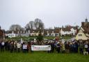 Protest: The group held a campaign in Finchingfield at the weekend
