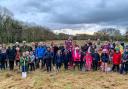 Tree Planters - Over 100 trees were planted by the children and their families (pic: Ellie Owen)