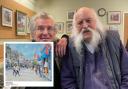 Colchester artist - Charles Debenham (right) with John Bowles when he visited the museum