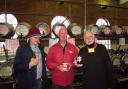 Chappel winter beer fest CAMRA volunteers Paul Murrell, Graham Pettit and Robin Cooper