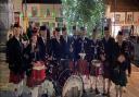 Robert performed with Colchester City Pipe Band on the evening