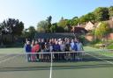 SERVED UP: The Castle Hedingham Tennis Club pictured on the new court
