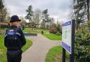 Crackdown - police patrolling Halstead's Public Gardens area