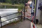 Firefighters help save 30 fish by aerating Great Dunmow pond . Picture: Essex Fire Service