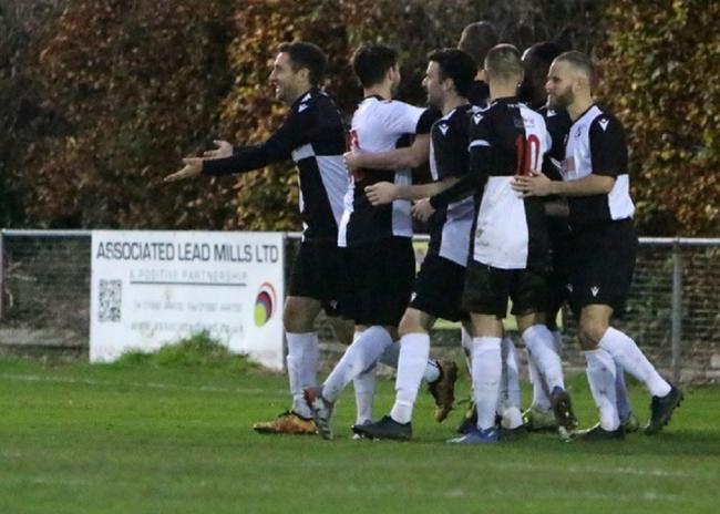 Victory: Halstead Town triumphed over Wivenhoe Town, in Thurlow Nunn League first division south. Picture: IVOR DALLINGER