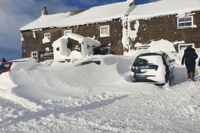 Snow at the Tan Hill Inn, in the Yorkshire Dales (The Tan Hill Inn/PA)
