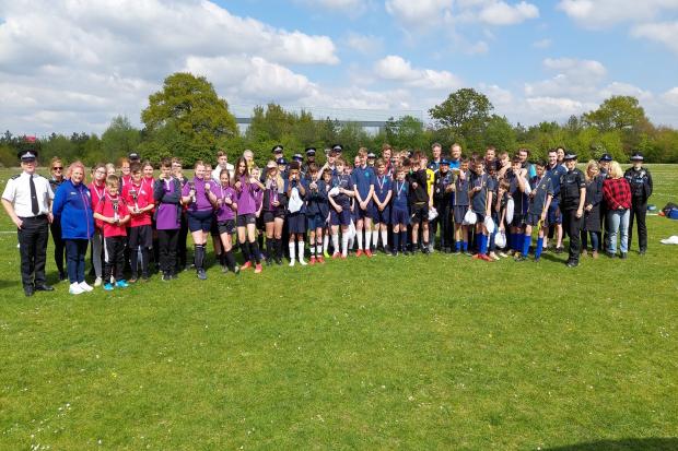 Five schools attended the first Braintree District 999 football tournament (pic: Essex Police)