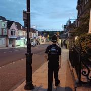 Calm - Police were on patrol in Halstead during the last game     Picture: Essex Police