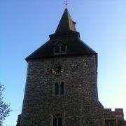 The tower at St Mary Magdalene Church in Wethersfield