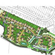 The landscape masterplan for the Oak Road 80 homes plan