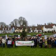 Protest: The group held a campaign in Finchingfield at the weekend