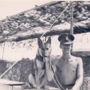 Man's Best Friend - Giles pictured with his dog in Egypt in 1951