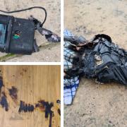 Faulty battery explodes into ball of flames after being left on charge overnight