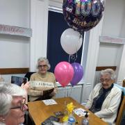 NEW CENTENARIAN: Dorothy celenrated her 100th birthday surrounded by fellow friends and club members