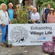 GET BAGGING: The Friends of Finchingfield group from the spring clean event last year