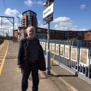 Wladyslaw Mirecki's watercolours of the Viaduct are on display at Chelmsford rail station