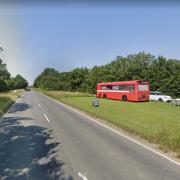 Closed - The A1124 at Stonebridge Road is shut near the Red Bus Cafe (Google Maps)