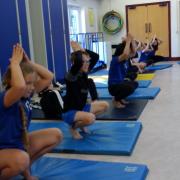 Pupils took part in yoga sessions to mark World Mental Health Day