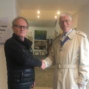 Petersfield co-owner John Potter with Halstead deputy mayor Peter Caulfield