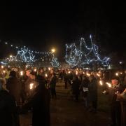 Hundreds came for the town's annual torchlight procession