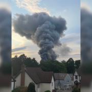 Smoke - cloud of black smoke spotted by village residents