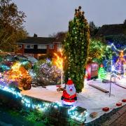 LIGHT FANTASTIC:  Steve has continued his Christmas lights tradition this year outside his home in Gosfield