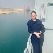 Seafarer - Becky Bryant onboard a vessel